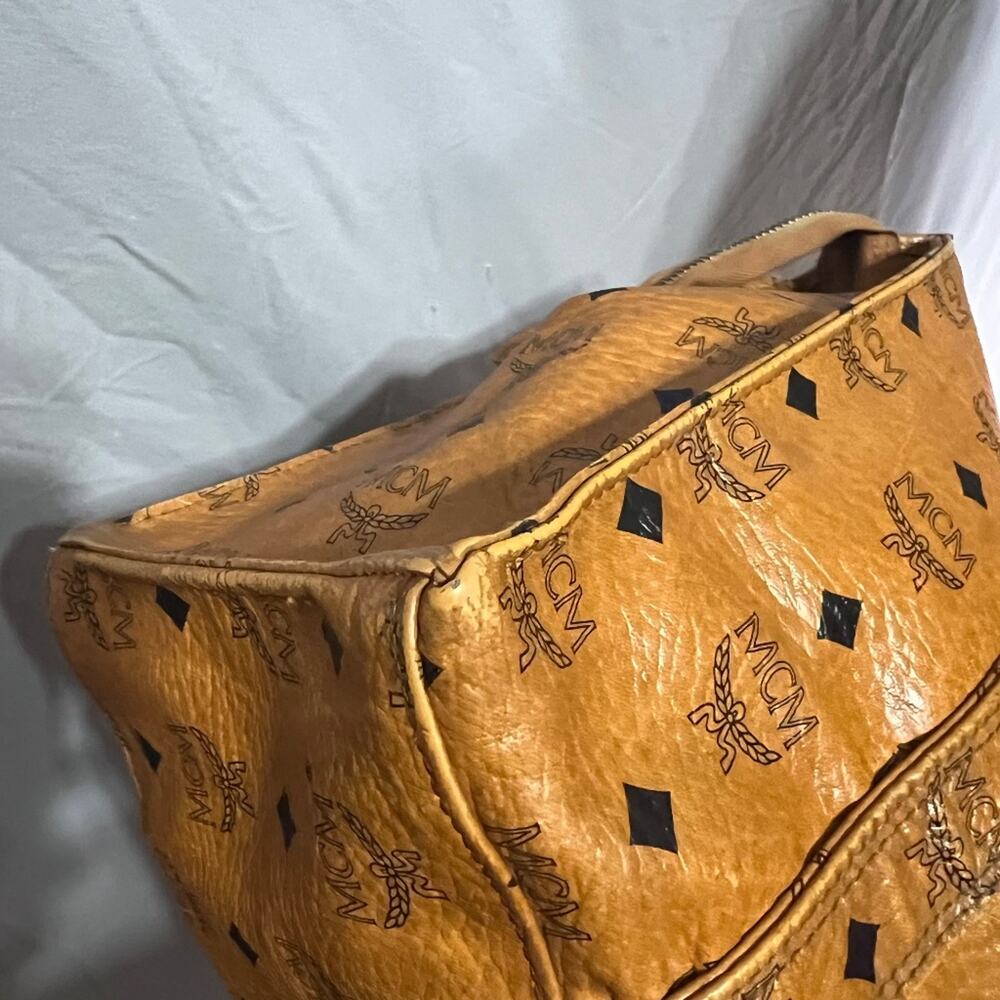 MCM Visetos Heritage Tote - Cognac - Monogram - Made in Germany - Picture 8 of 13